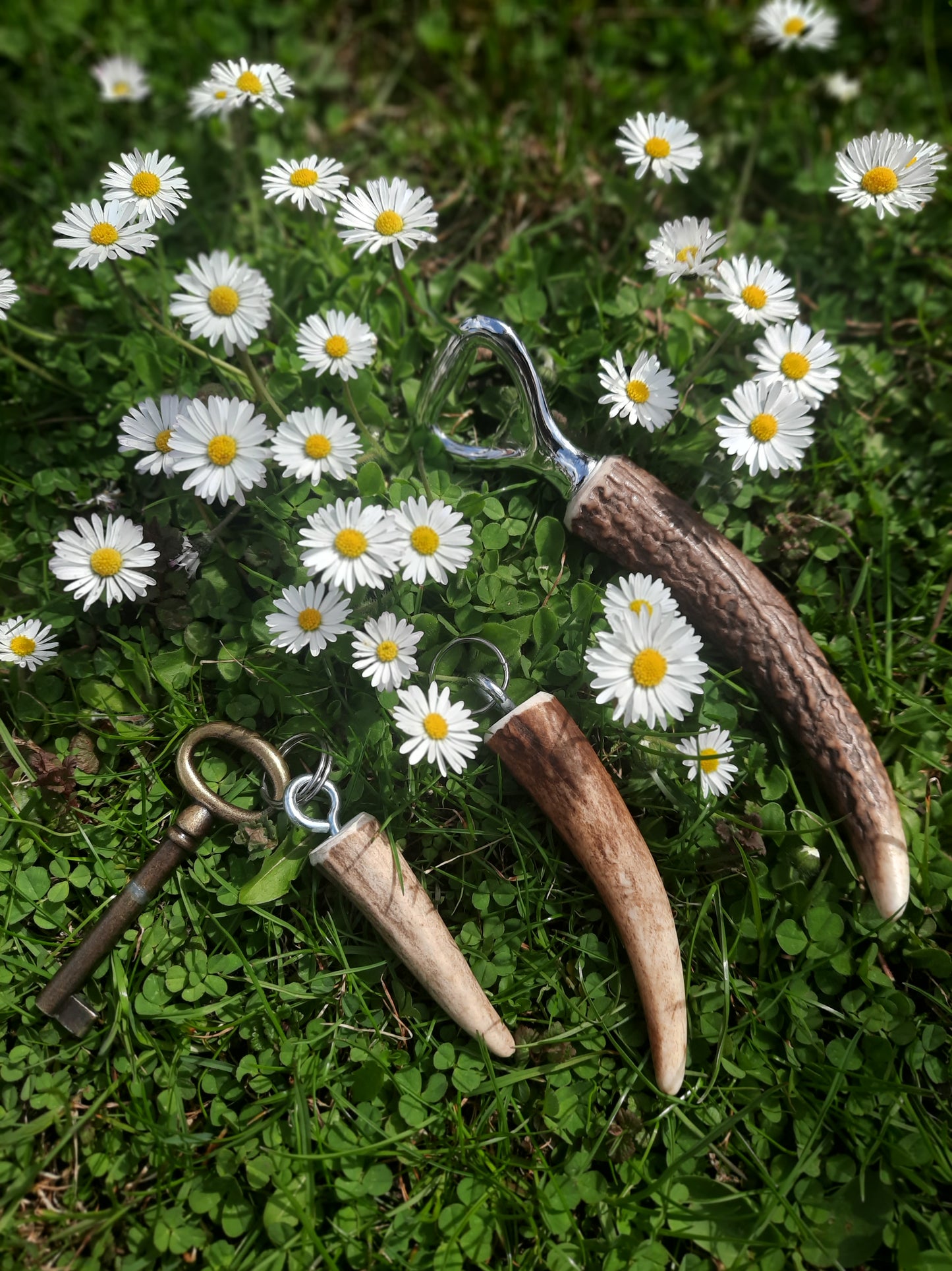 Schlüsselanhänger aus Hirschgeweih