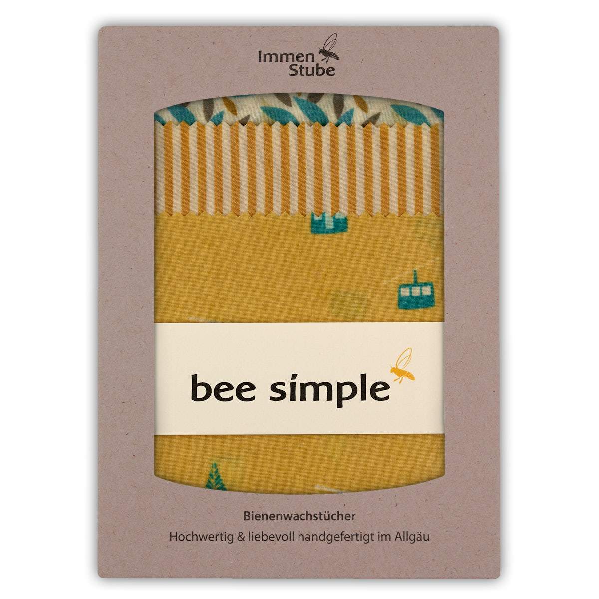 Bienenwachstuch 3er Set - Gondel