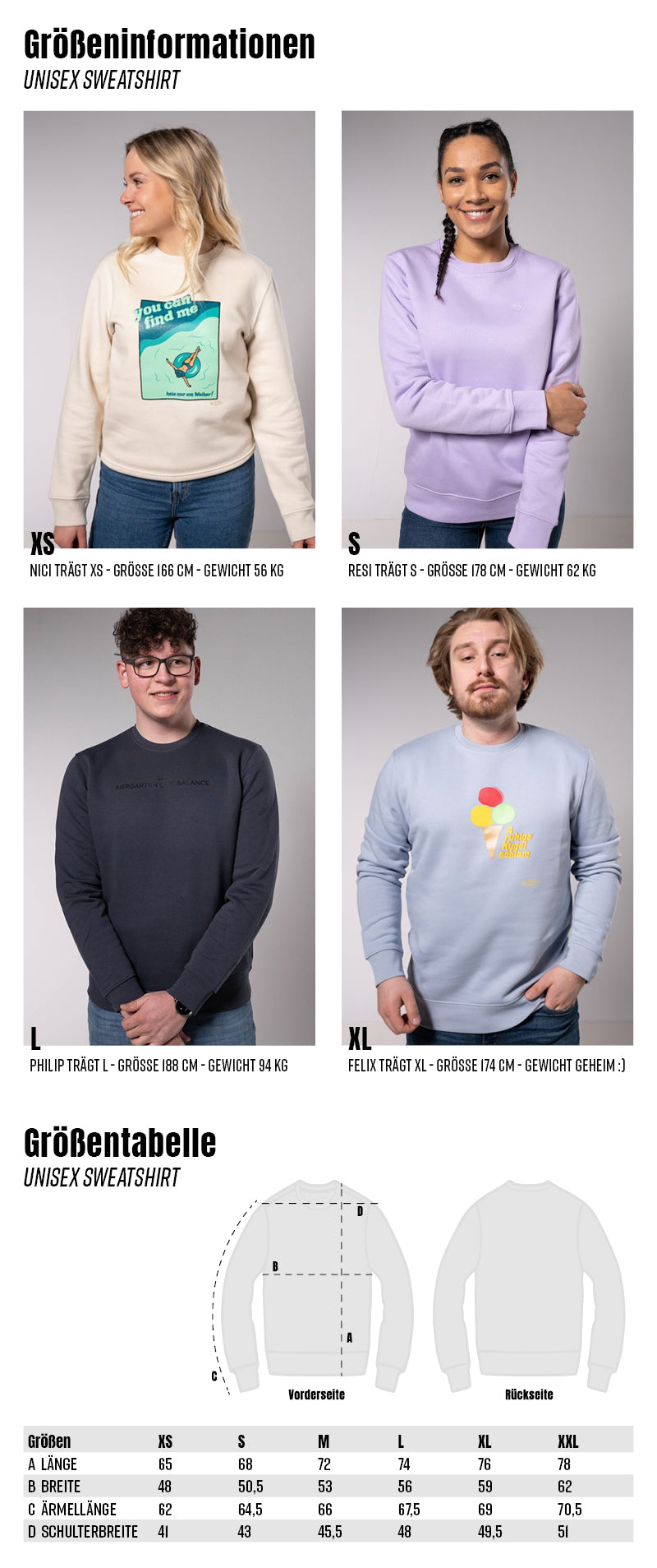 Berg Sweatshirt Tintengrau unisex